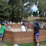 Having fun playing Ga Ga Ball at Allambee Camp