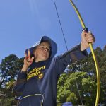 Doing archery at Allambee Camp